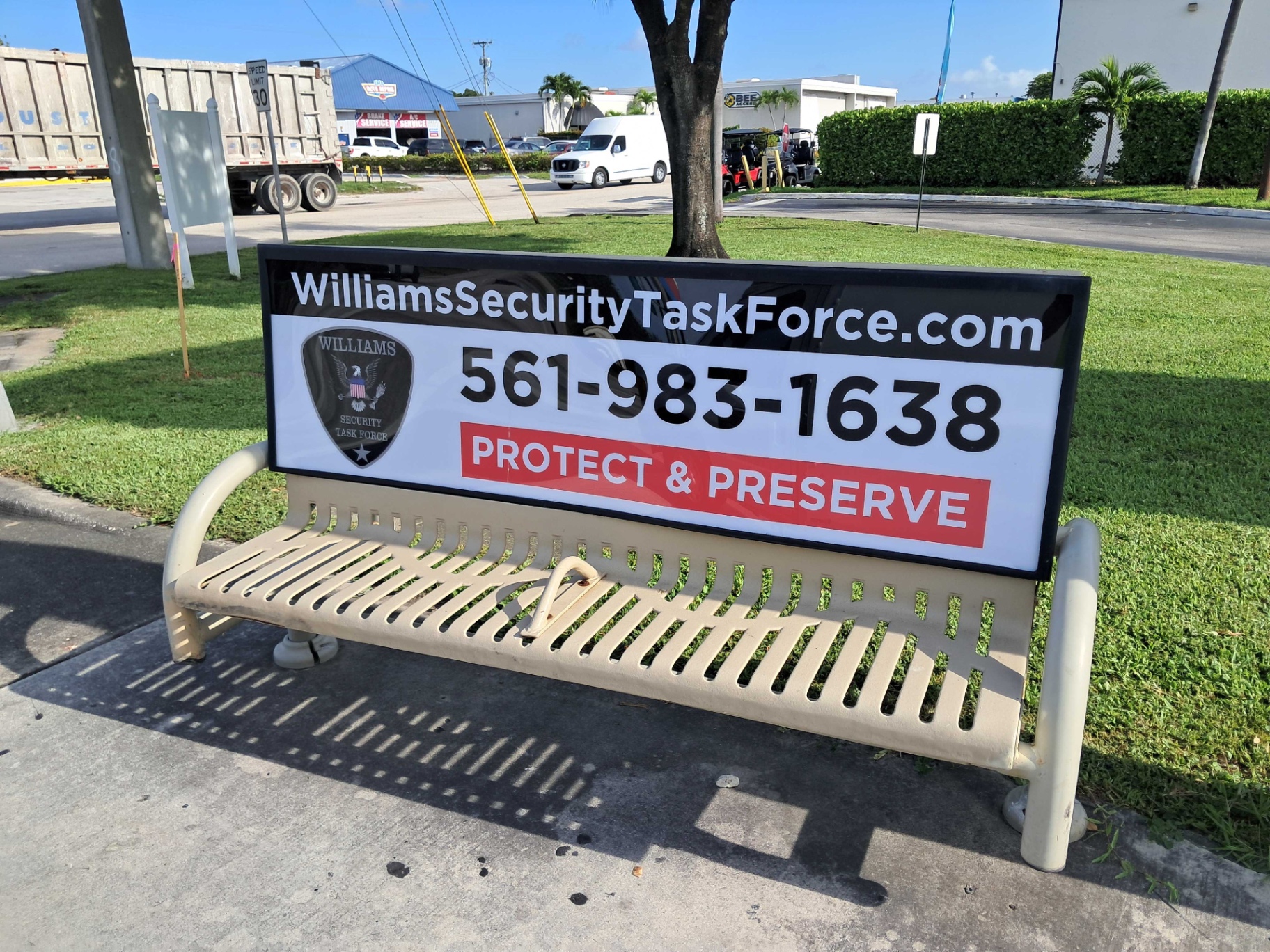 Advertising benches